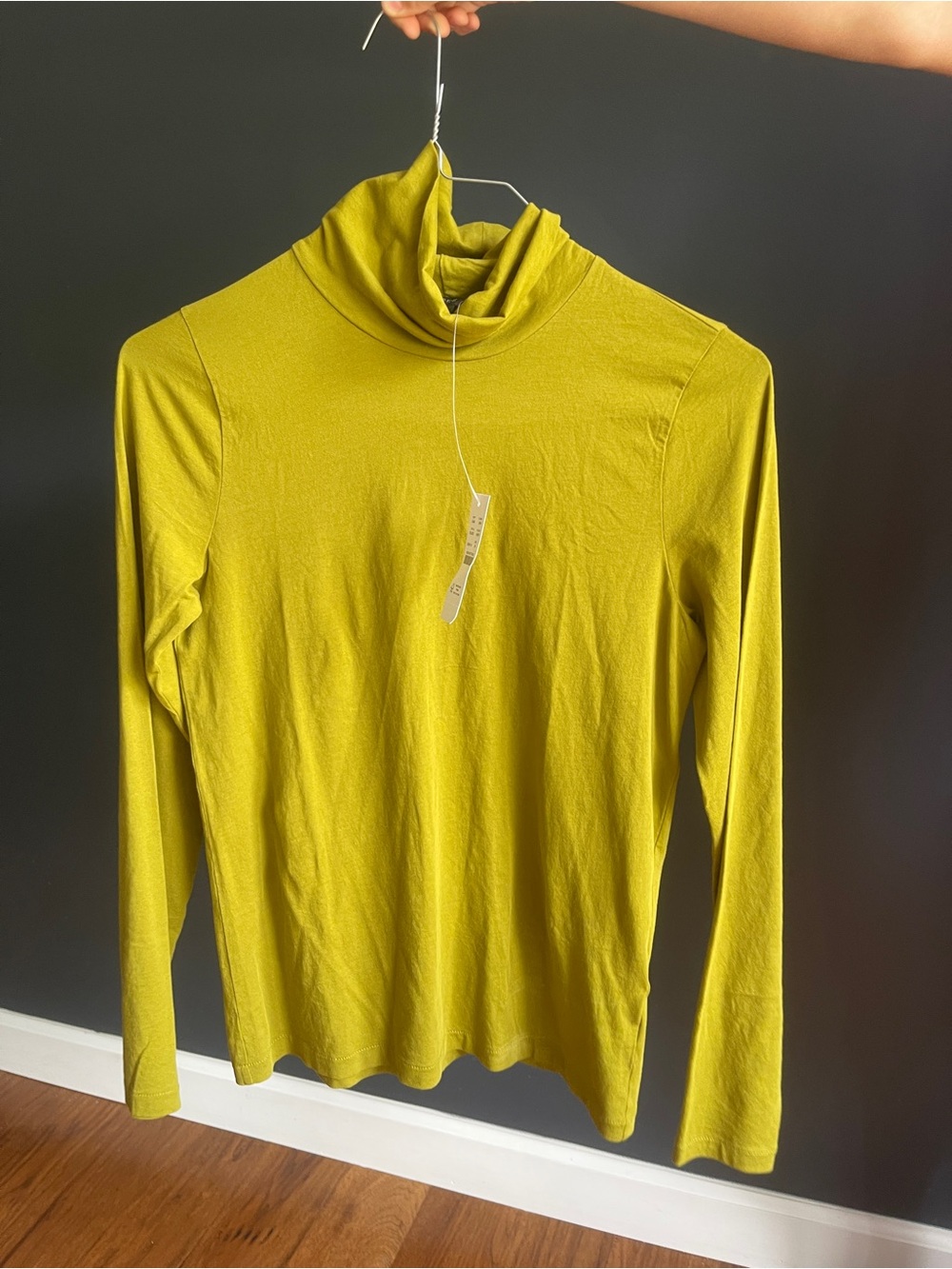 J. Crew Women's Chartreuse Green Long Sleeve Turtleneck